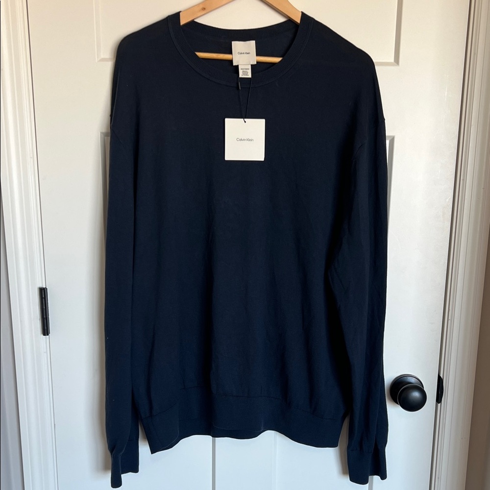 Calvin Klein Men’s Dark Navy Crewneck Sweater